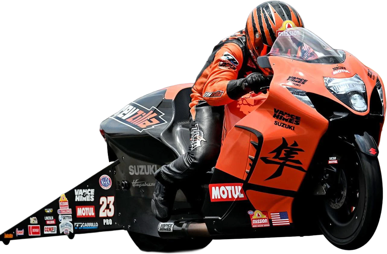 The No. 23 RevZilla Vance & Hines Suzuki Hayabusa